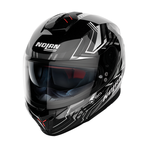 Nolan N80-8 Turbulence Black White Motorcycle Helmet