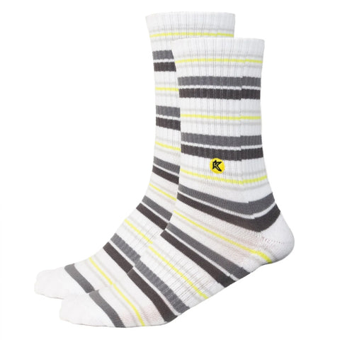 Kecks Crew Sock Neon White Stripe