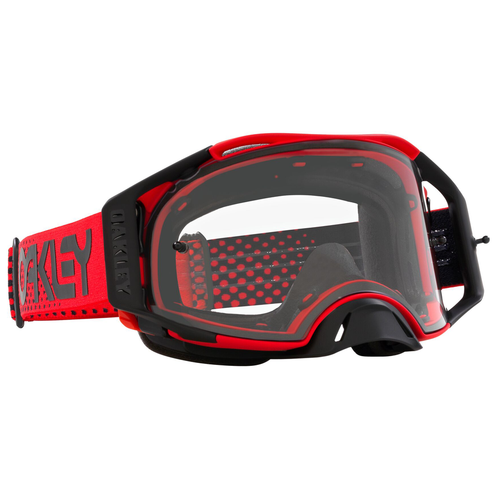 Oakley Airbrake Goggles Moto Red Clear Lens – AT Motocross