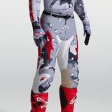 Alpinestars Youth Fluid Lone Grey Camo White Fire Red Kit Combo