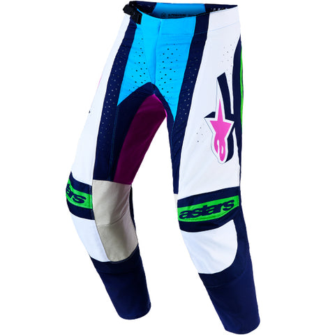 Alpinestars Techstar Maven Pant White Blithe Blue Green Fluo