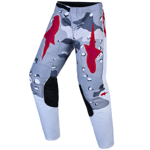 Alpinestars Youth Fluid Lone Pant Grey Camo White Fire Red
