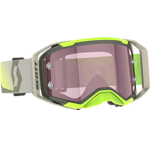 Scott Prospect 2.0 Goggles - AMP Khaki Green Neon Yellow Rose