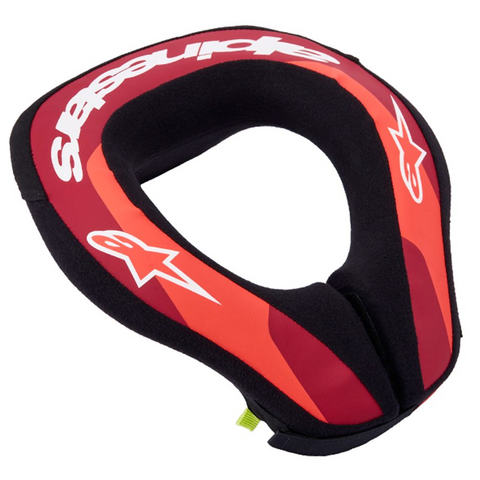 Alpinestars Sequence Youth Red Fluo Metallic Red White Neck Collar