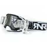 Rip N Roll RNR Platinum 48mm Motocross Goggles - Black White
