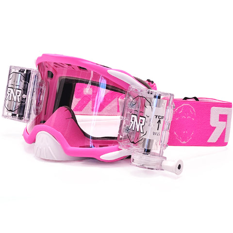 Rip N Roll RNR Platinum 48mm Motocross Goggles - Candy Pink