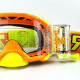 Rip N Roll RNR Platinum 48mm Motocross Goggles - flou Orange