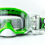 Rip N Roll RNR Platinum 48mm Motocross Goggles - Green