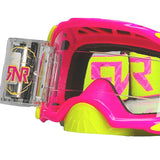 Rip N Roll RNR Platinum 48mm Motocross Goggles - Neon Pink