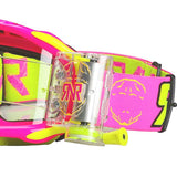 Rip N Roll RNR Platinum 48mm Motocross Goggles - Neon Pink
