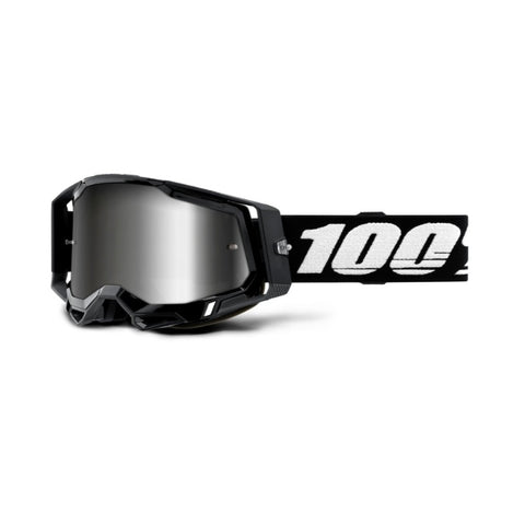 100% Racecraft 2 Goggle Black - Silver Mirror Lens