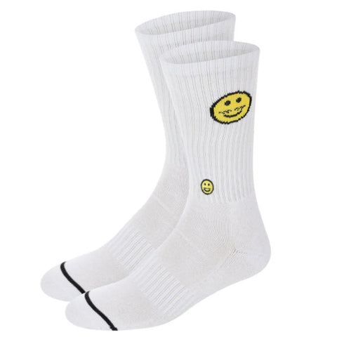 Kecks Crew Sock Smile White