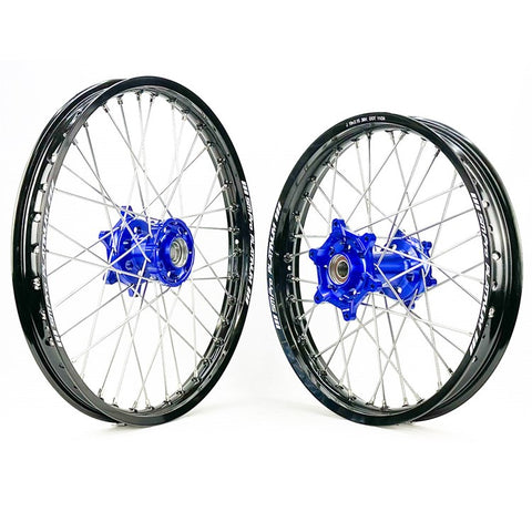 SM Pro Platinum Wheel Set - Husqvarna - Blue Hub Black Rim