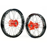 SM Pro Platinum Wheel Set - KTM - Orange Hub Black Rim