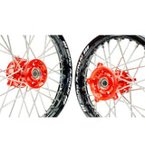 SM Pro Platinum Wheel Set - KTM - Orange Hub Black Rim