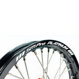 SM Pro Platinum Wheel Set - KTM - Orange Hub Black Rim