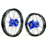 SM Pro Platinum Wheel Set - Yamaha - Blue Hub Black Rim