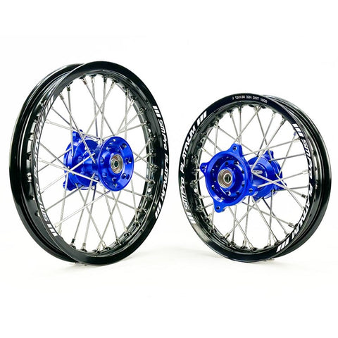 SM Pro Platinum Wheel Set - Yamaha - Blue Hub Black Rim