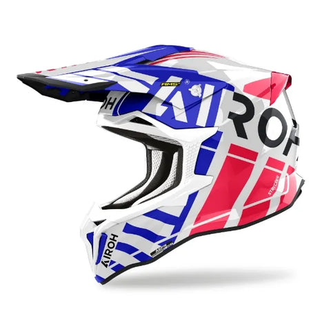 Airoh Strycker Helmet Brave Blue Red Gloss