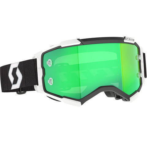 Scott Fury Goggles - Black White Green Chrome