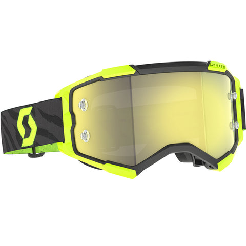 Scott Fury Goggles - Zebra Black Neon Yellow Chrome