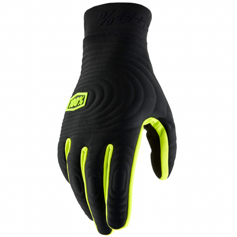 100% Xtreme Brisker Gloves - Black Flo Yellow