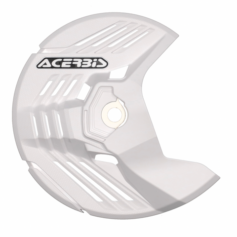 Acerbis Linear Yamaha White Front Disc Protector - Axle Nut Mounted