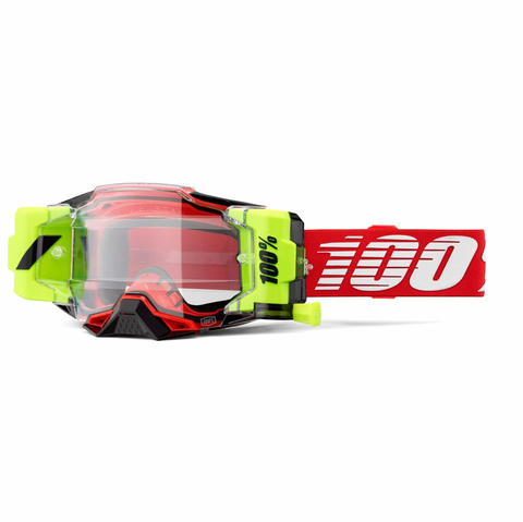 100% Armega Forecast Goggle Red Clear Lens