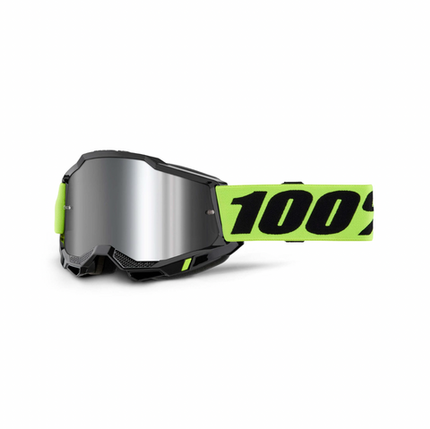 100% Accuri 2 Goggle Neon Yellow - Mirror Silver Lens