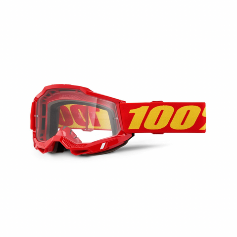 100% Accuri 2 Goggle Red Clear Lens