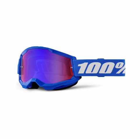 100% Strata 2 Goggle Blue Red Mirror Lens