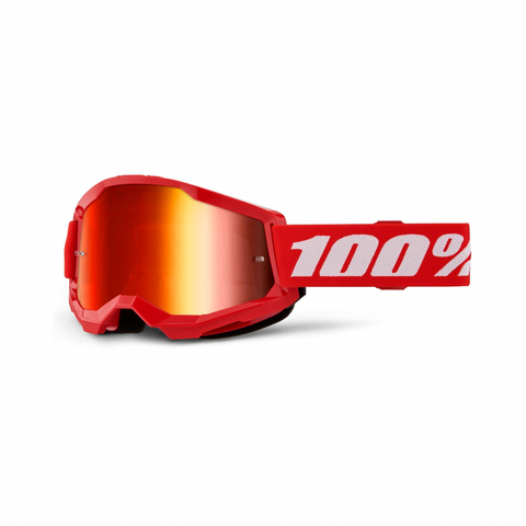 100% Strata 2 Goggle Red Mirror Red Lens