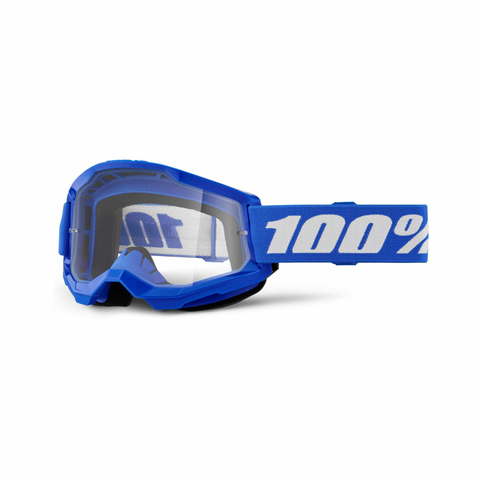 100% Strata 2 Goggle Blue Clear Lens