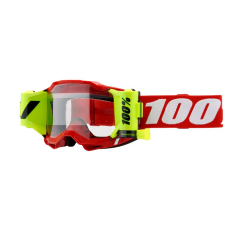 100% Accuri 2 Forecast Goggle Neon Red - Clear Lens