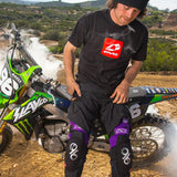 EVS Slayco96 Knee Guards in Black Purple