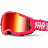 100% Strata 2 Goggle Pink - Red Mirror Lens