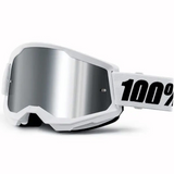 100% Strata 2 Goggle White - Silver Mirror Lens