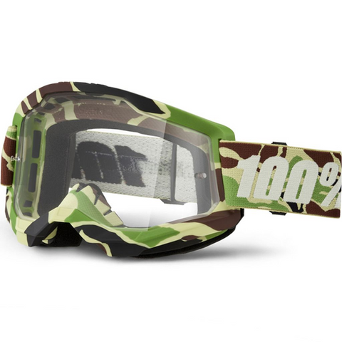 100% Strata 2 Goggle War Camo - Clear Lens