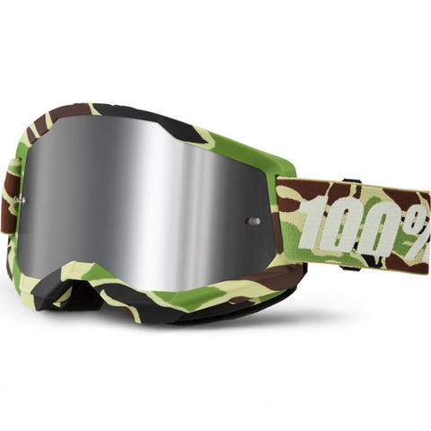100% Strata 2 Goggle War Camo - Silver Mirror Lens
