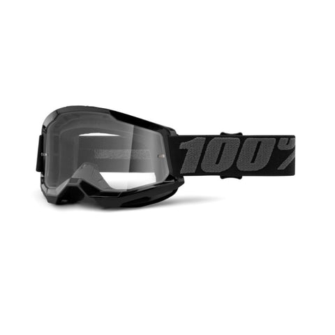 100% Strata 2 Youth Goggle Clear Lens - Black