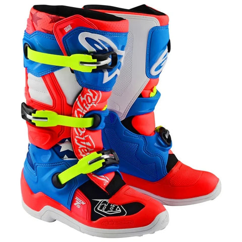 Alpinestars Tech 7S TroyLee Designs LE Youth Boots Red White Blue