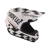 Troy Lee Designs SE4 Polyacrylite Helmet Race Shop White Black