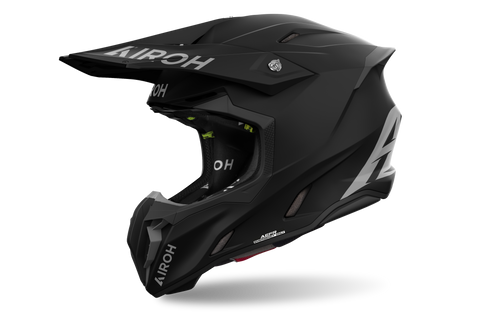 airoh executive solid matte black helmet Airoh Twist 3 Matt Black Motocross Helmet – AT Motocross