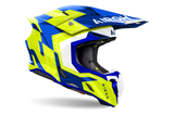 Airoh Twist 3 Dizy Blue Yellow Gloss Motocross Helmet