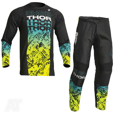 Thor Sector Youth Atlas Black Teal Kit Combo