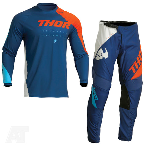 Thor Youth Sector Edge Navy Red Orange Kit Combo