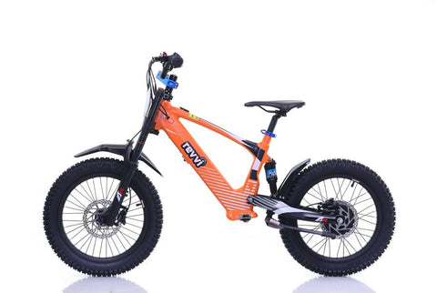 REVVI 18" ELECTRIC KIDS BIKE - ORANGE