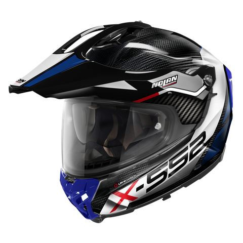 Nolan X-552 Adventure Dinamo Carbon White Blue Red Motorcycle Helmet