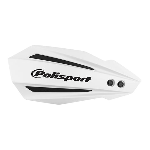 Polisport White Bullit Handguards - Kawasaki