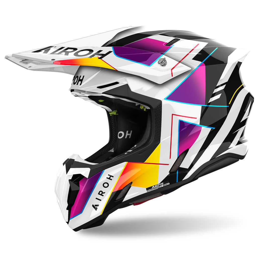 Airoh Twist 3 Rainbow Gloss Motocross Helmet – AT Motocross Airoh Twist 3 Rainbow Gloss Motocross Helmet – AT Motocross